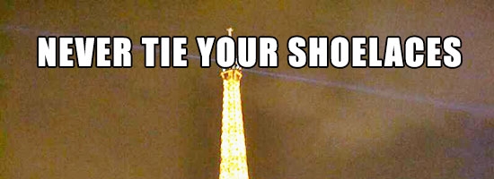 Here is why you should never tie your shoelaces like this in…
