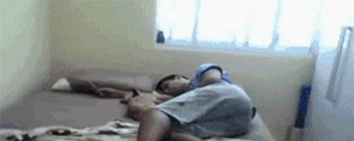 What a great way to wake up your boyfriend…