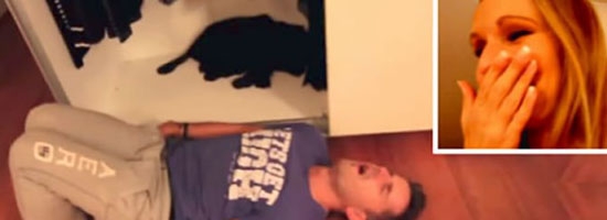 This girl takes revenge on her boyfriend by pepper spraying his toilet paper!