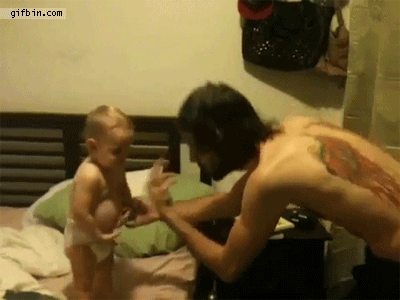 Baby gets hit by Street Fighter’s Hadouken attack is probably the cutest thing you’ll see today