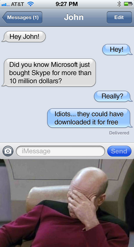 Microsoft bought Skype