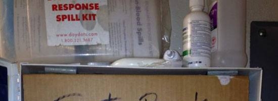 Our first aid kit at work!