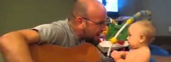 Too adorable. Future musician for sure!