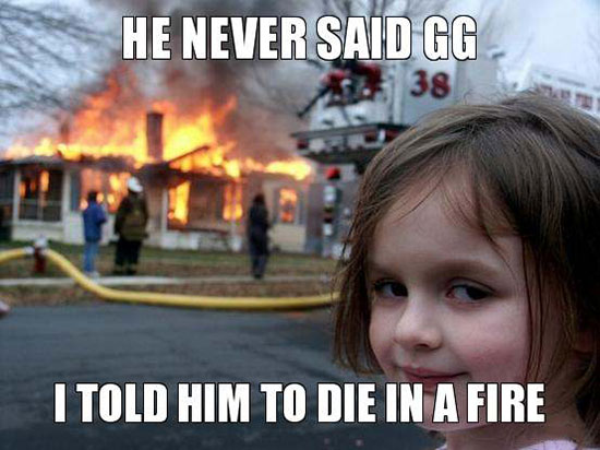 Justin Bieber, he never said GG…