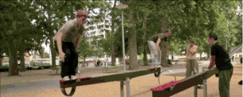 Jumping from one balancing beam to another. What could possibly go wrong?
