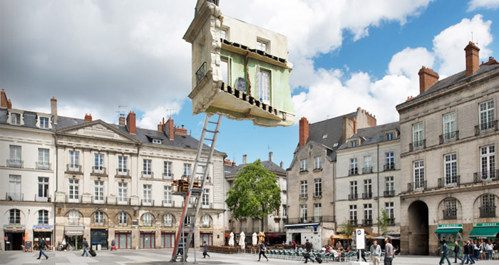 Floating Room Sculpture by Leandro Erlich