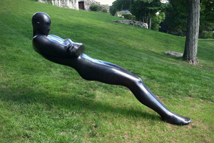 Leaning Statue Sculpture by Emil Alzamora