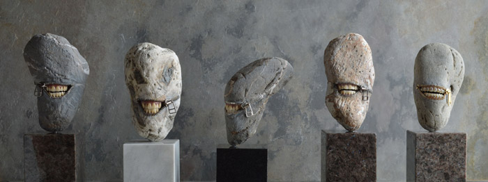 Quintet of Smile Sculpture by Hirotoshi Itoh