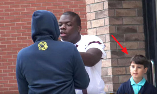 Poor Little Boy Was Being Bullied By Some Kids. Watch What The Black Guy Does To The Bully