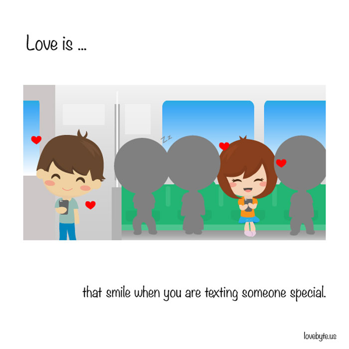 What Is The Definition of True Love? Love is... that smile when you are texting someone special